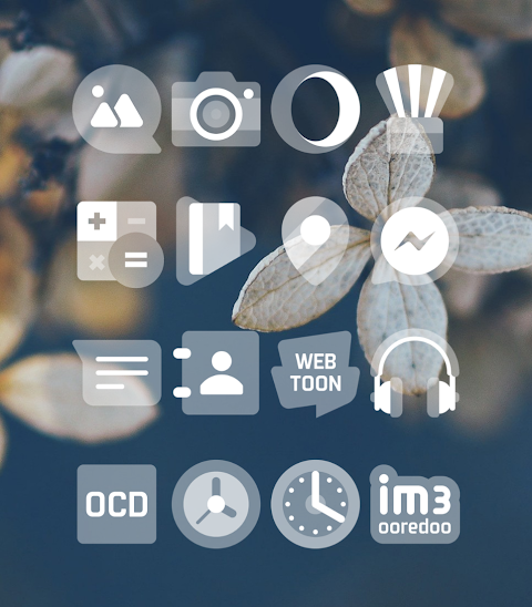 Transparent White – Icon Pack screenshot