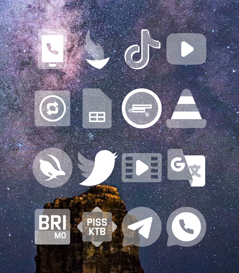 Transparent White – Icon Pack screenshot