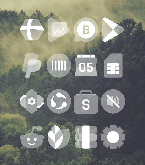 Transparent White – Icon Pack screenshot