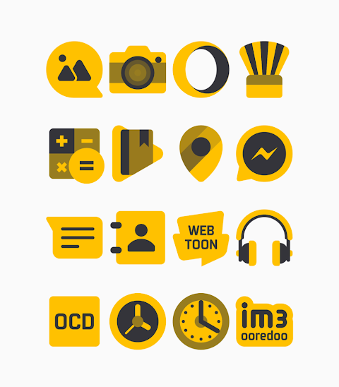 Mawaz Yellow – Icon Pack screenshot