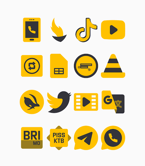 Mawaz Yellow – Icon Pack screenshot