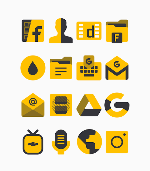 Mawaz Yellow – Icon Pack screenshot