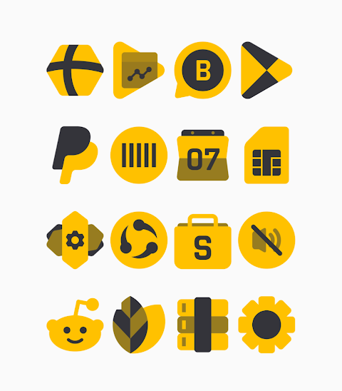 Mawaz Yellow – Icon Pack screenshot