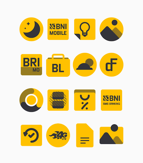 Mawaz Yellow – Icon Pack screenshot