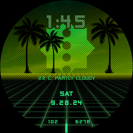 Vaporwave Watch Face screenshot