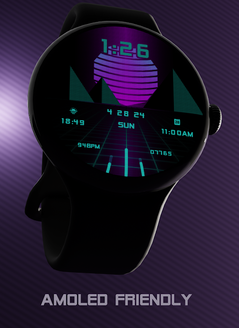 Vaporwave Watch Face screenshot