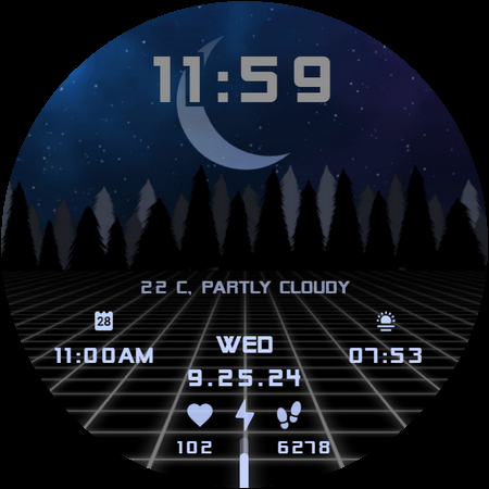 Vaporwave Watch Face screenshot