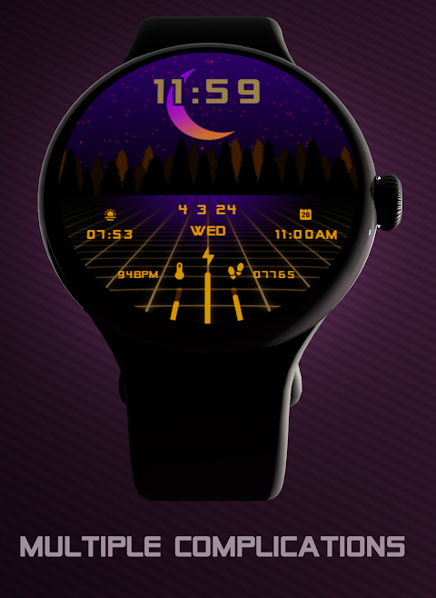 Vaporwave Watch Face screenshot
