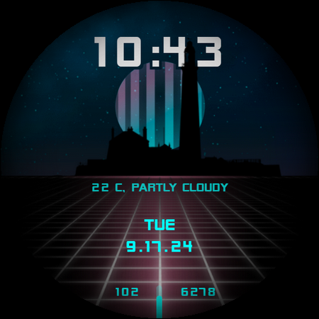 Vaporwave Watch Face screenshot