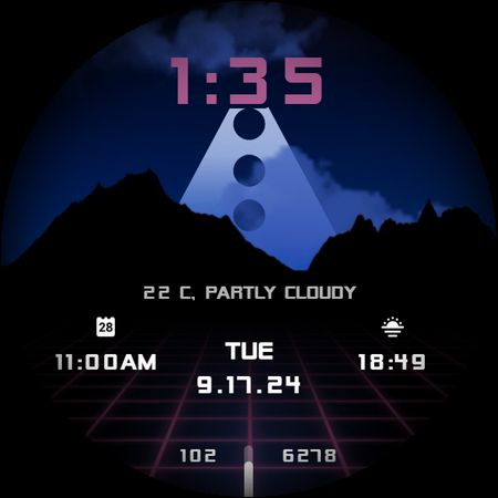 Vaporwave Watch Face screenshot