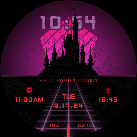 Vaporwave Watch Face screenshot