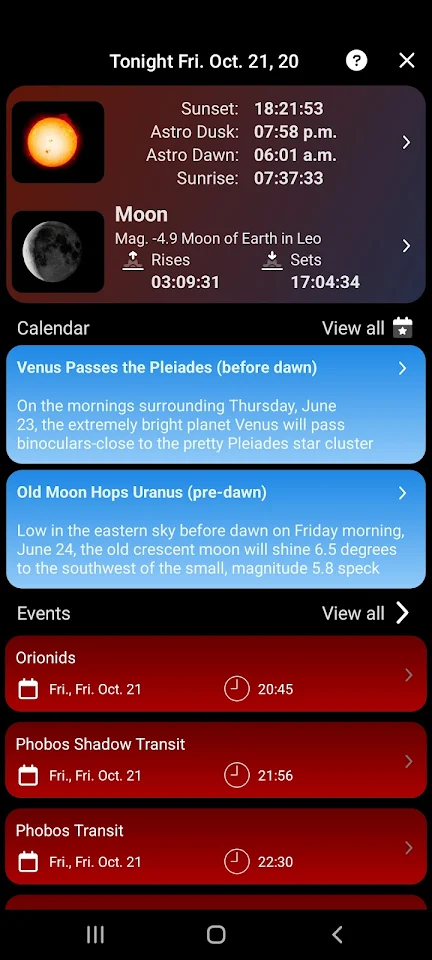 SkySafari Astronomy screenshot