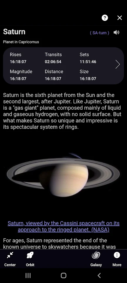 SkySafari 7 Plus screenshot