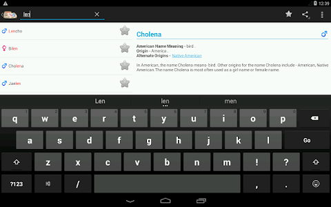 Names and Meanings screenshot