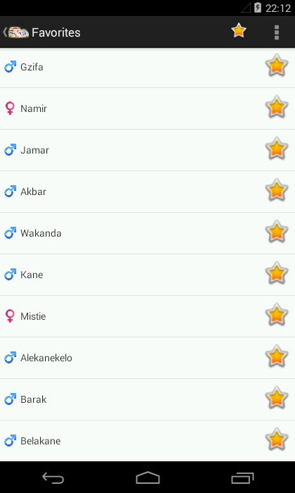 Names and Meanings screenshot