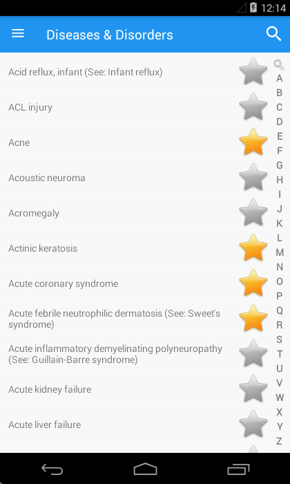 Diseases & Disorders screenshot