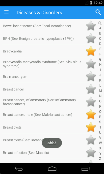 Diseases & Disorders screenshot