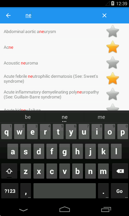 Diseases & Disorders screenshot