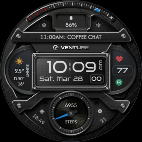 Venture Digital Watch Face screenshot