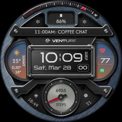 Venture Digital Watch Face screenshot