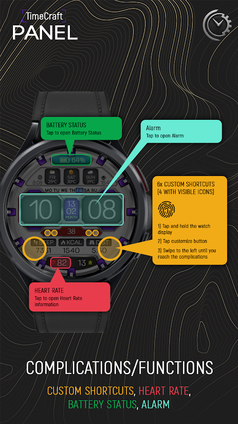 Digital Panel WS10 Watch Face screenshot