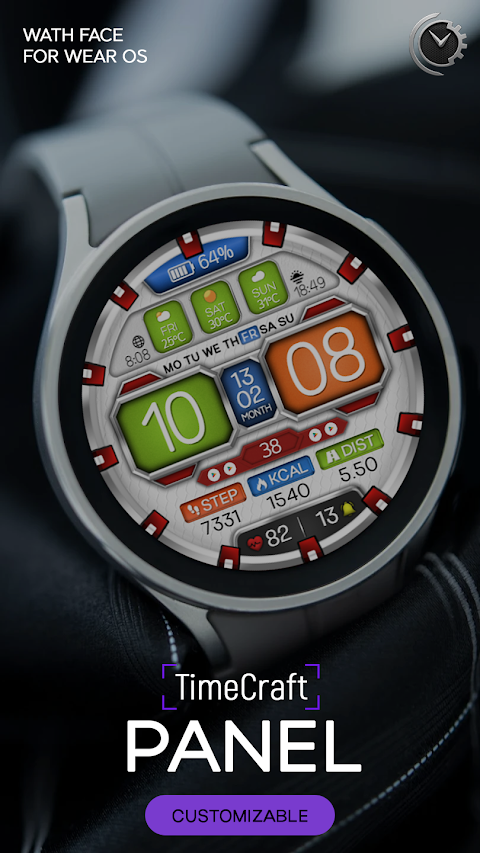Digital Panel WS10 Watch Face screenshot