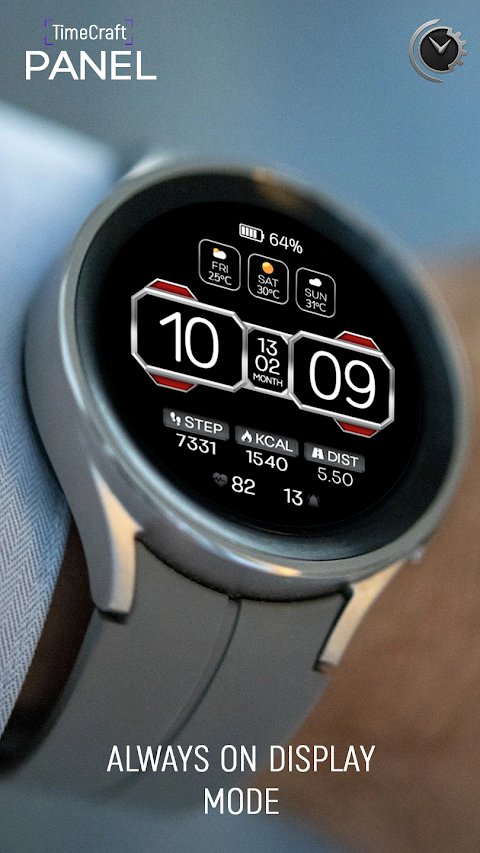 Digital Panel WS10 Watch Face screenshot
