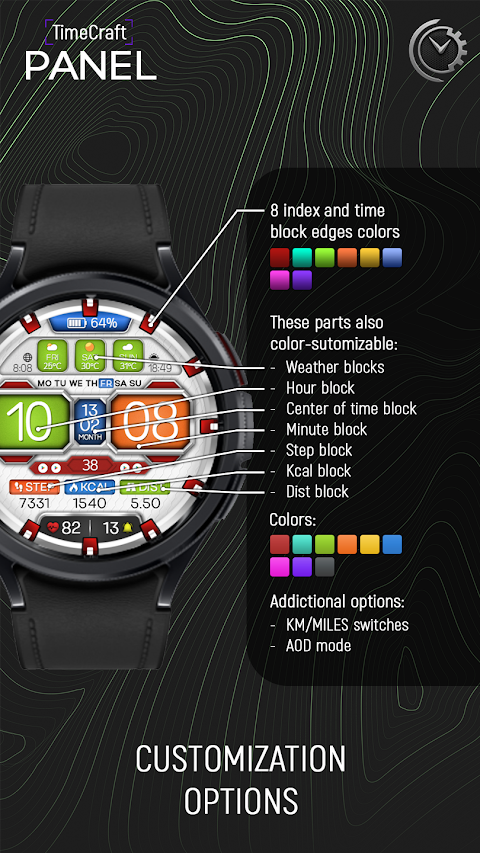 Digital Panel WS10 Watch Face screenshot