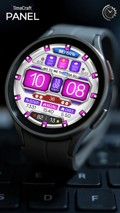 Digital Panel WS10 Watch Face screenshot