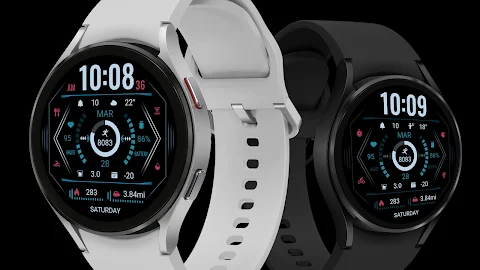Blue Linear ZKin Watch Face screenshot