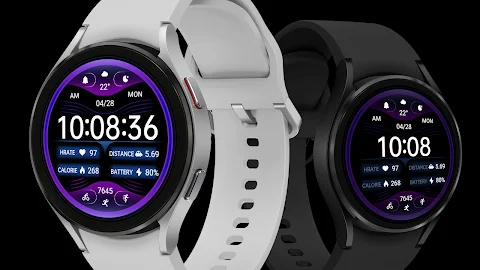 Blue Purple Light ZKin Watch screenshot