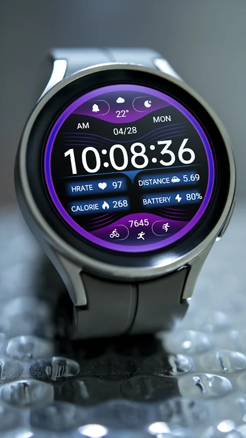 Blue Purple Light ZKin Watch screenshot