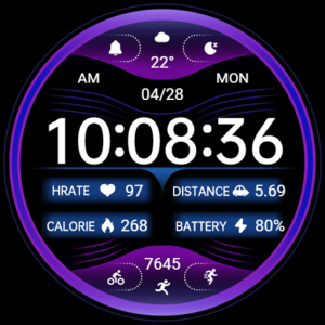 Blue Purple Light ZKin Watch