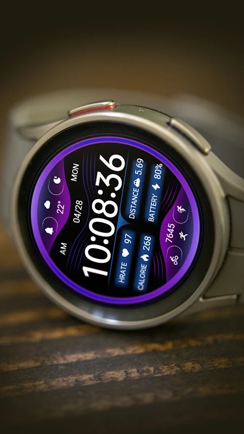 Blue Purple Light ZKin Watch screenshot