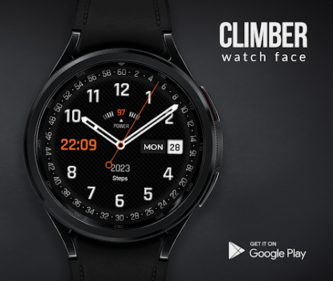 Climber Watch Face, WearOS screenshot