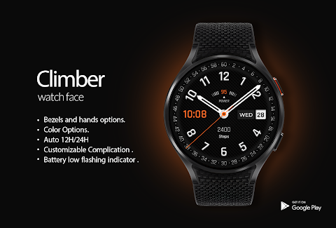 Climber Watch Face, WearOS screenshot