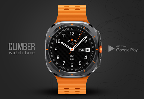Climber Watch Face, WearOS screenshot