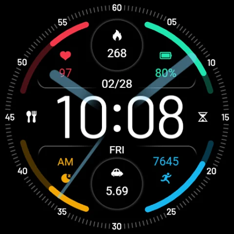 ZKin Watch Colored Arc Circle screenshot
