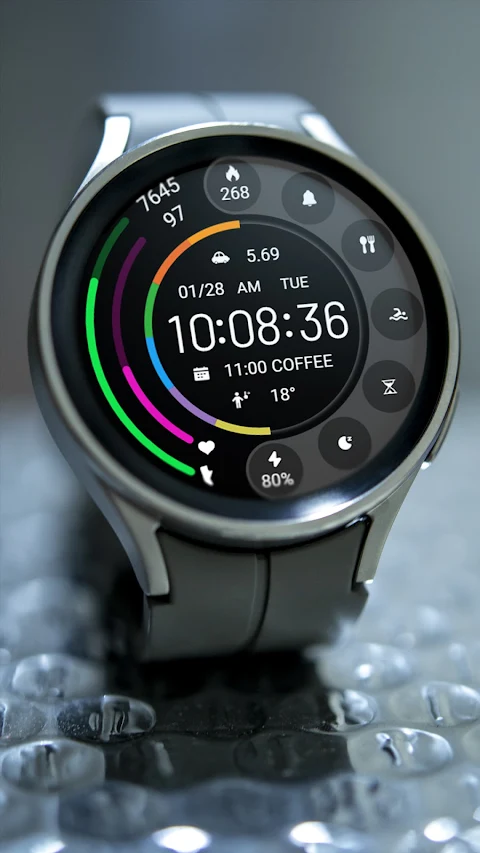 ZKin Watch Face Grey Color screenshot
