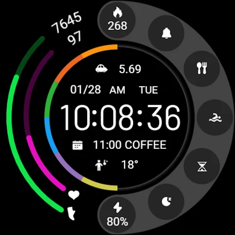 ZKin Watch Face Grey Color screenshot
