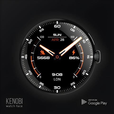 Kenobi watch face Wear OS screenshot