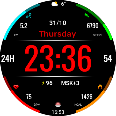 Digital Mebevod Watch face screenshot
