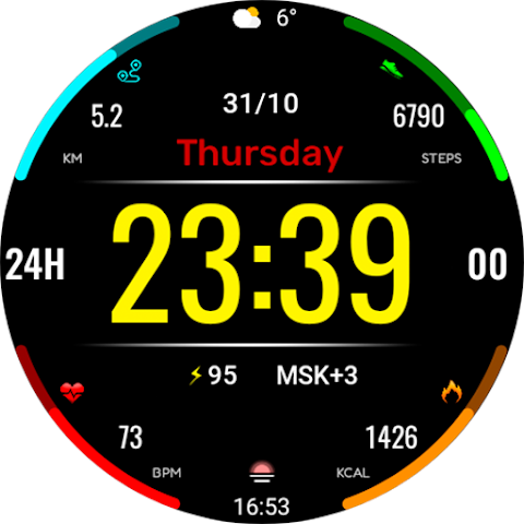 Digital Mebevod Watch face screenshot