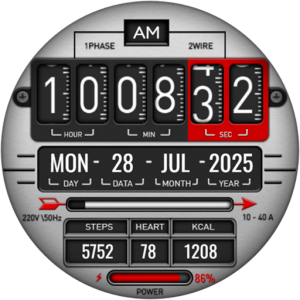 Digital Fliptime Watch face