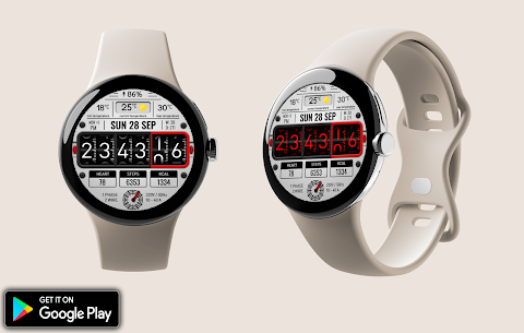 Digital RetroFlip Watch face screenshot