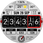 Digital RetroFlip Watch face