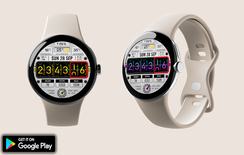 Digital RetroFlip Watch face screenshot