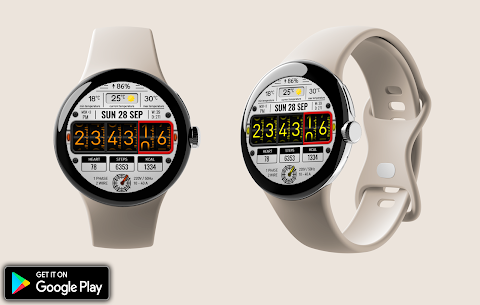 Digital RetroFlip Watch face screenshot