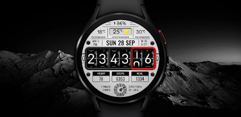 Digital RetroFlip Watch face screenshot