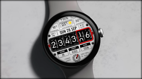 Digital RetroFlip Watch face screenshot